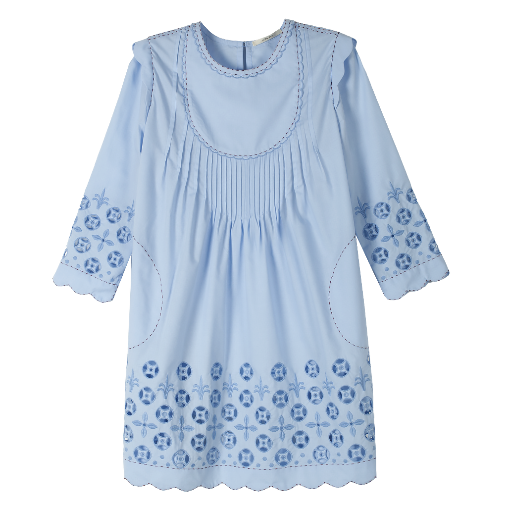 sachin and babi light blue dress EMBROIDERED FLORAL TOP - Ecru main image 0