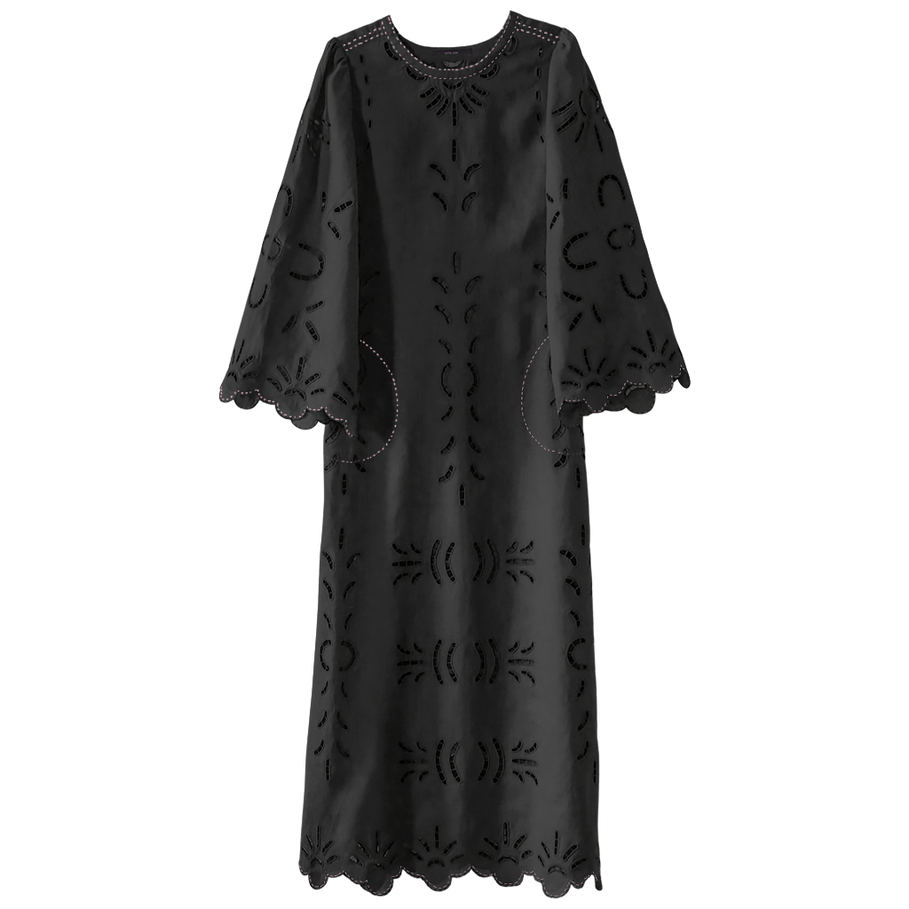 L'Appartement VITA KIN EMBROIDARYブラウス　黒 中古・古着通販】vita kin (ヴィタキン) EMBROIDARYブラウス