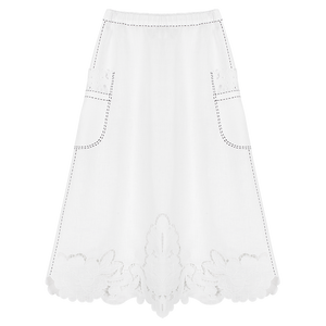 Rosemary Cut-Embroidered Skirt