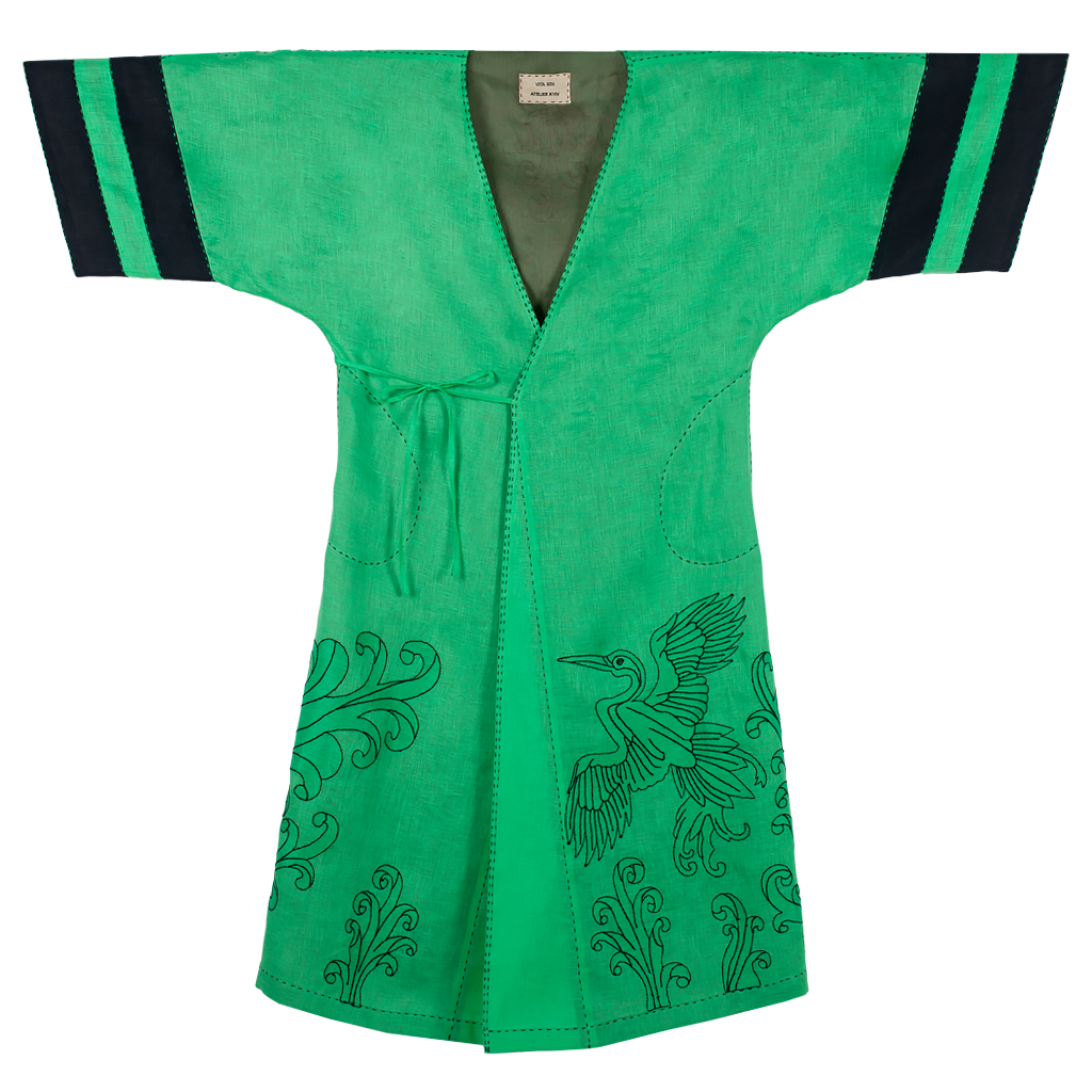 Dancing Heron Kimono Dress