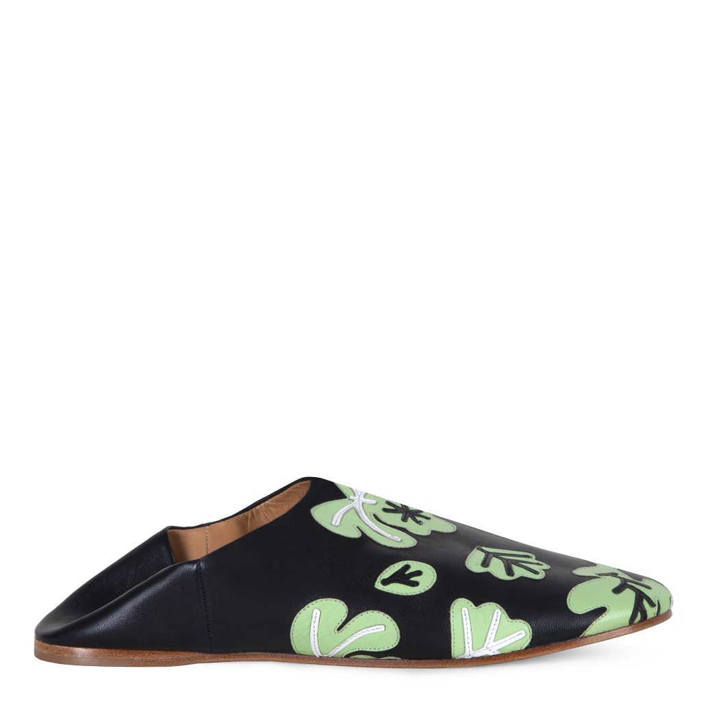 Babouche Slippers with Appliqu Vita Kin