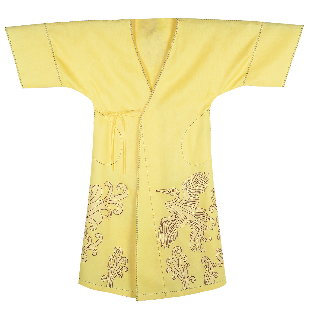 Dancing Heron Kimono Midi Dress