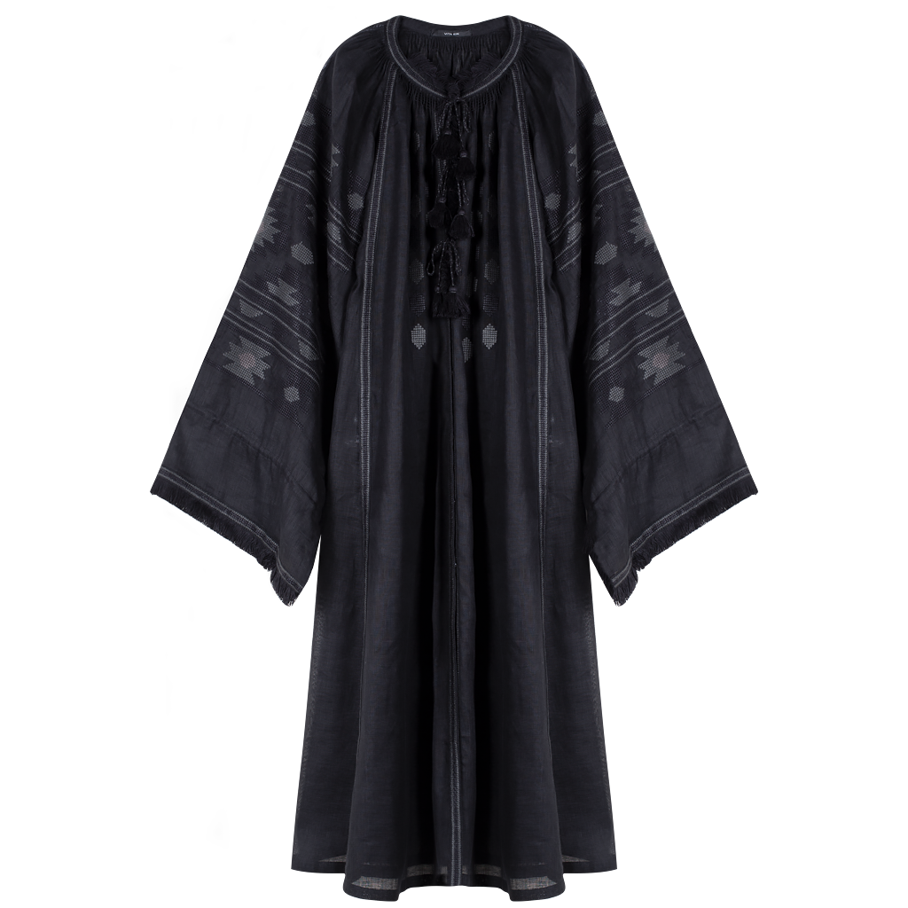 Kilim Dress with Gypsy Sleeves