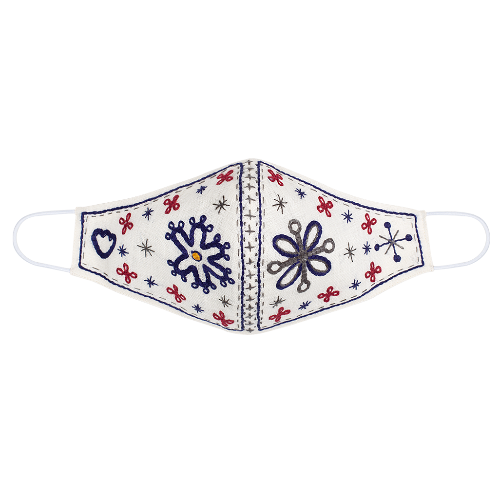 Camomiles Embroidered Face Mask