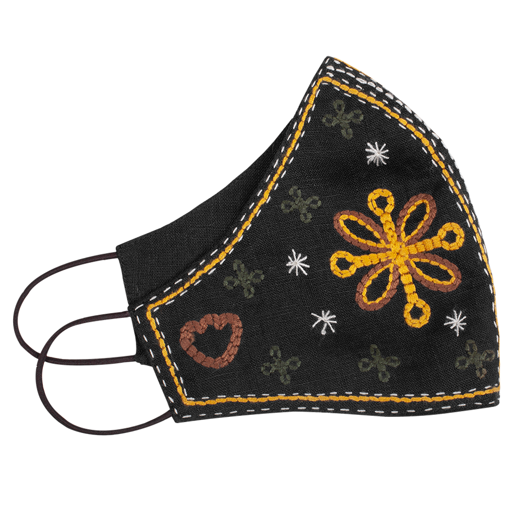 Camomiles  Embroidered Face Mask