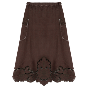 Rosemary Cut-Embroidered Skirt