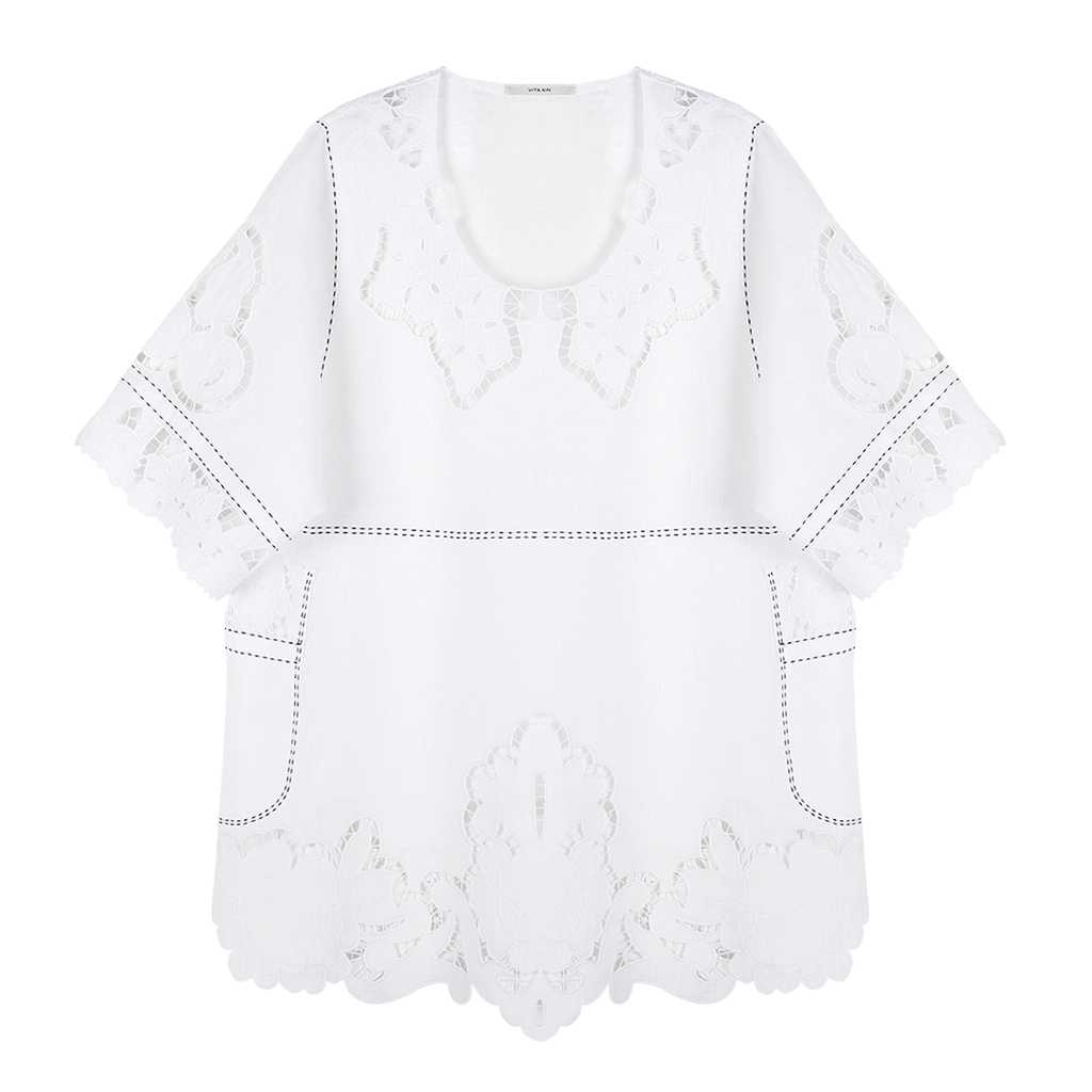 Rosemary Cut-Embroidered Blouse