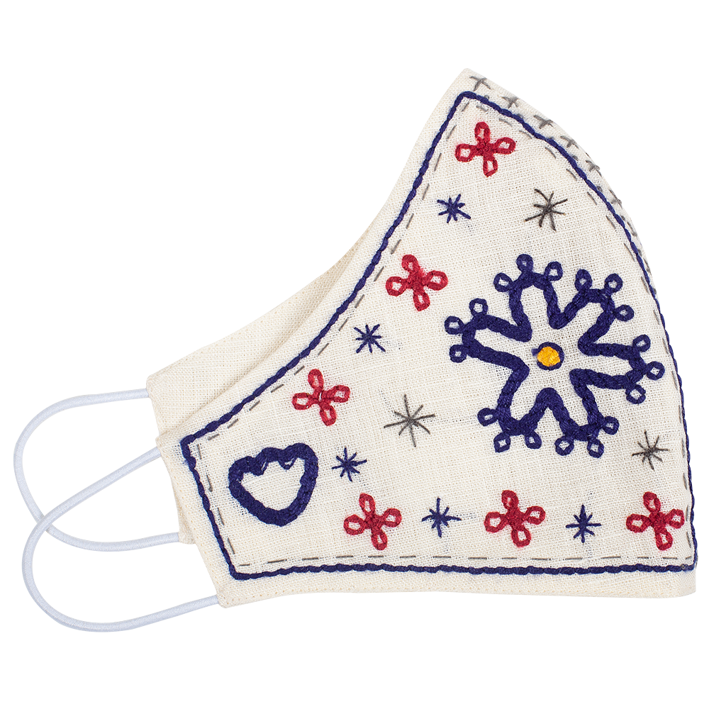 Camomiles Embroidered Face Mask