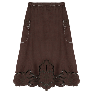 Rosemary Cut-Embroidered Skirt