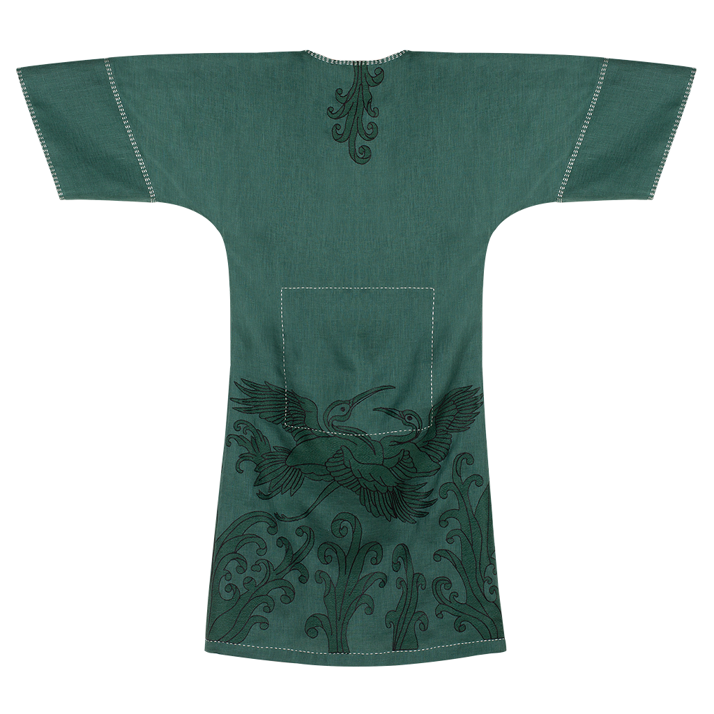 Dancing Heron Kimono Midi Dress