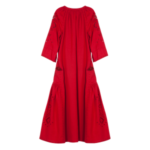 Cherry Blossom Cut-Embroidery Dress