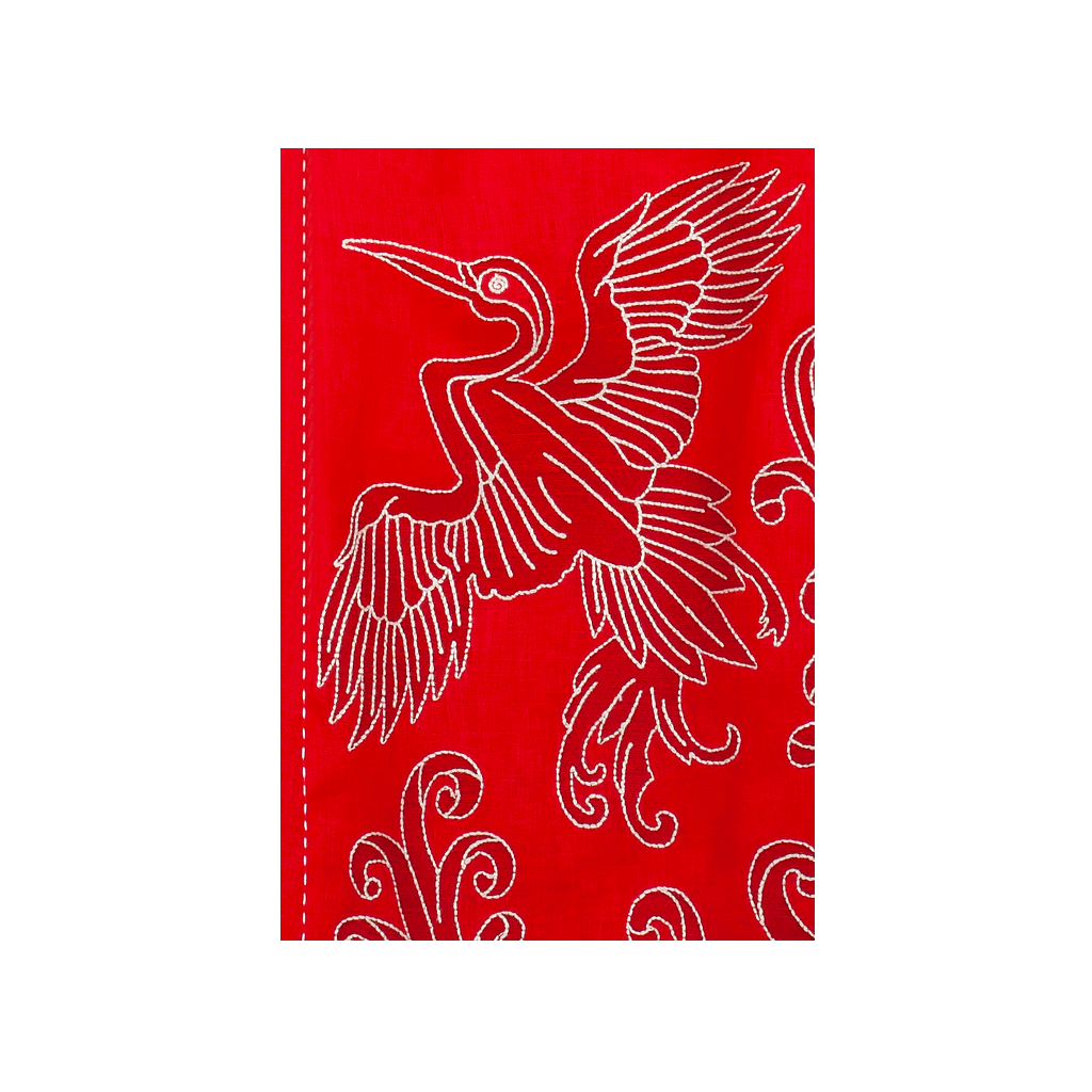 Dancing Heron Kimono Midi Dress