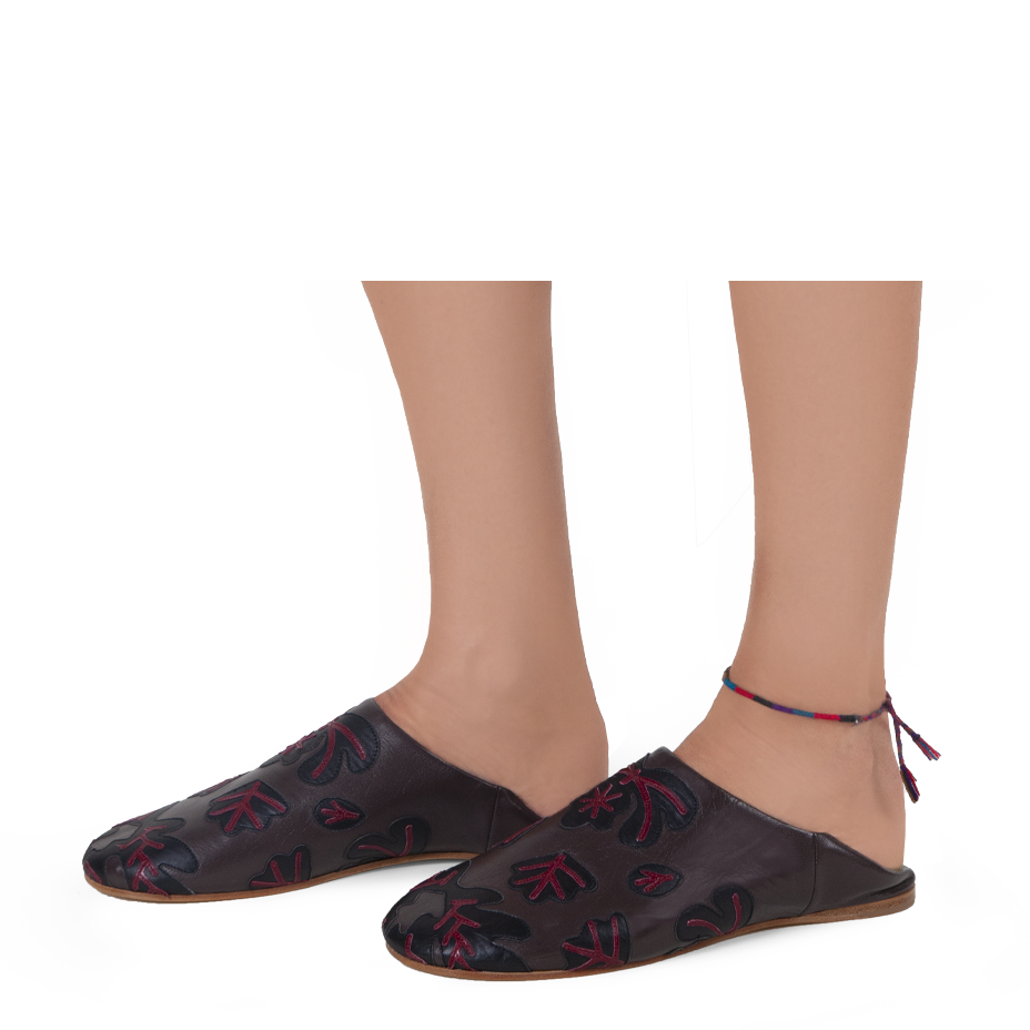 Babouche Slippers with Appliqué